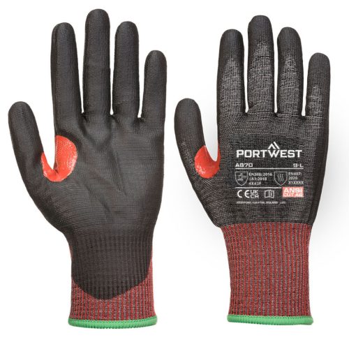 Portwest AHR13 F Dark PU Cut kesztyű